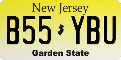 NJ license plate B55YBU