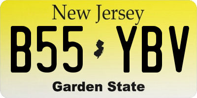 NJ license plate B55YBV
