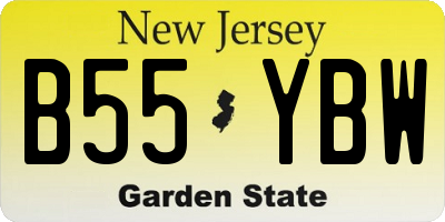 NJ license plate B55YBW