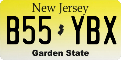 NJ license plate B55YBX