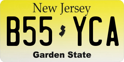 NJ license plate B55YCA