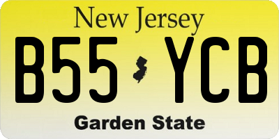 NJ license plate B55YCB