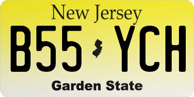 NJ license plate B55YCH