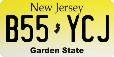 NJ license plate B55YCJ
