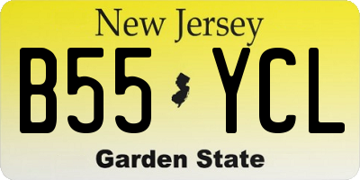 NJ license plate B55YCL