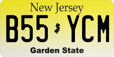 NJ license plate B55YCM