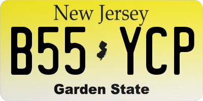 NJ license plate B55YCP
