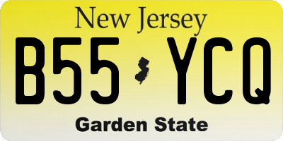 NJ license plate B55YCQ