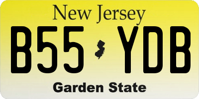 NJ license plate B55YDB
