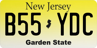 NJ license plate B55YDC