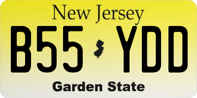 NJ license plate B55YDD