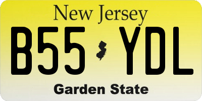 NJ license plate B55YDL