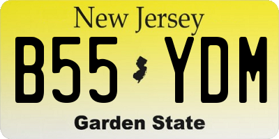NJ license plate B55YDM