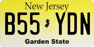 NJ license plate B55YDN