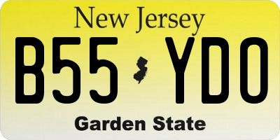 NJ license plate B55YDO