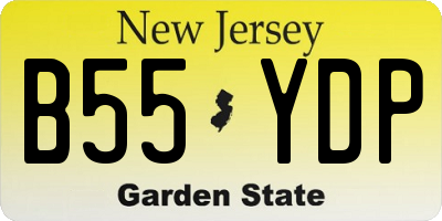 NJ license plate B55YDP