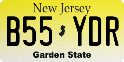 NJ license plate B55YDR