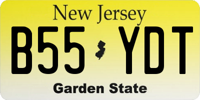 NJ license plate B55YDT