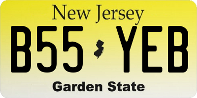 NJ license plate B55YEB