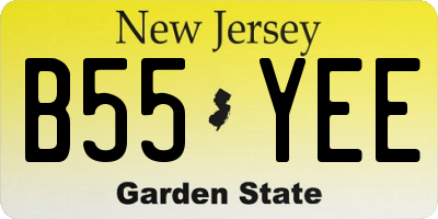 NJ license plate B55YEE