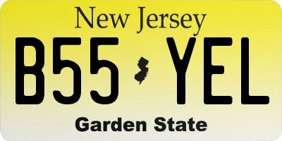NJ license plate B55YEL