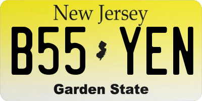 NJ license plate B55YEN