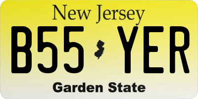 NJ license plate B55YER