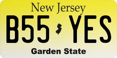 NJ license plate B55YES