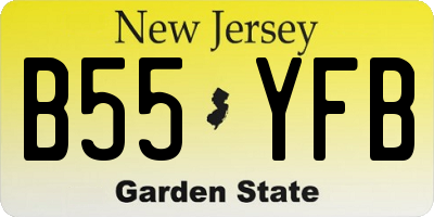NJ license plate B55YFB