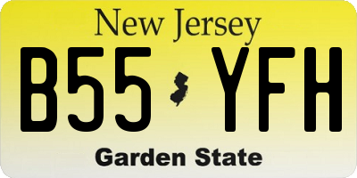 NJ license plate B55YFH