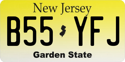NJ license plate B55YFJ