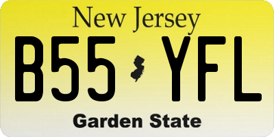 NJ license plate B55YFL