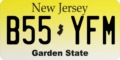 NJ license plate B55YFM