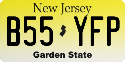 NJ license plate B55YFP