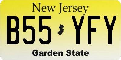 NJ license plate B55YFY