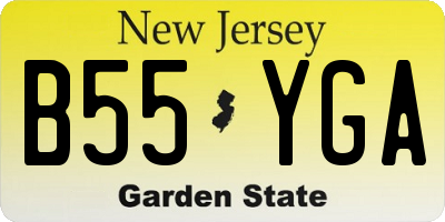 NJ license plate B55YGA