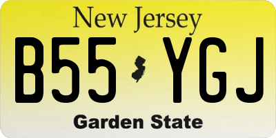 NJ license plate B55YGJ