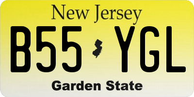 NJ license plate B55YGL