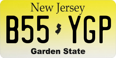 NJ license plate B55YGP
