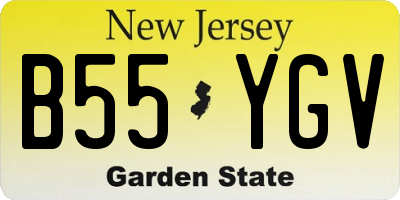 NJ license plate B55YGV