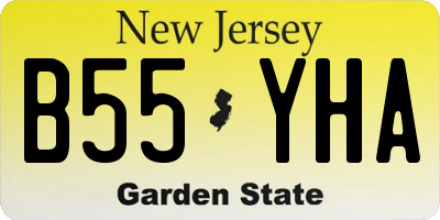 NJ license plate B55YHA