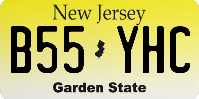 NJ license plate B55YHC