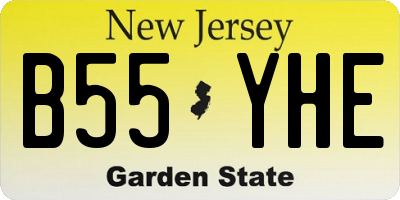NJ license plate B55YHE