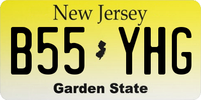 NJ license plate B55YHG