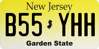 NJ license plate B55YHH