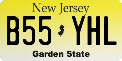 NJ license plate B55YHL
