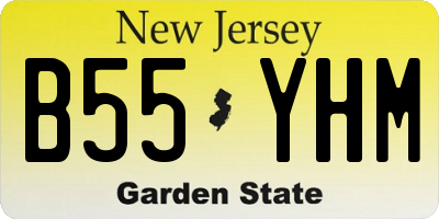 NJ license plate B55YHM
