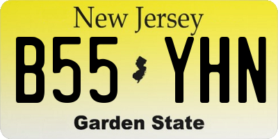 NJ license plate B55YHN