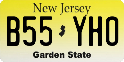 NJ license plate B55YHO