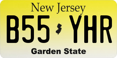 NJ license plate B55YHR